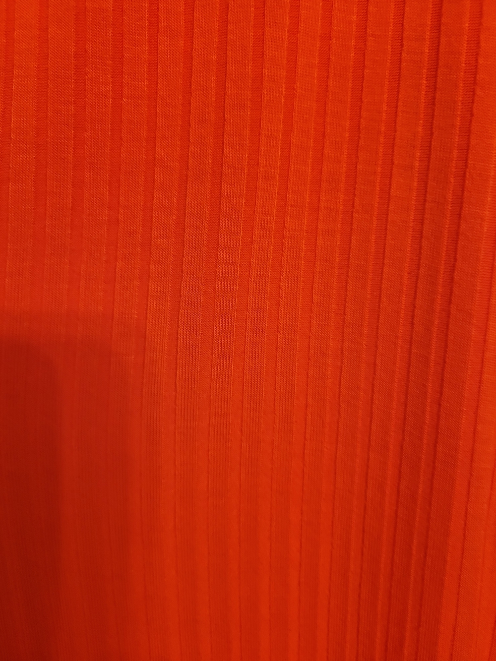 Bright Orange Ribbed Button-Front Cardigan - Picture 4 of 7